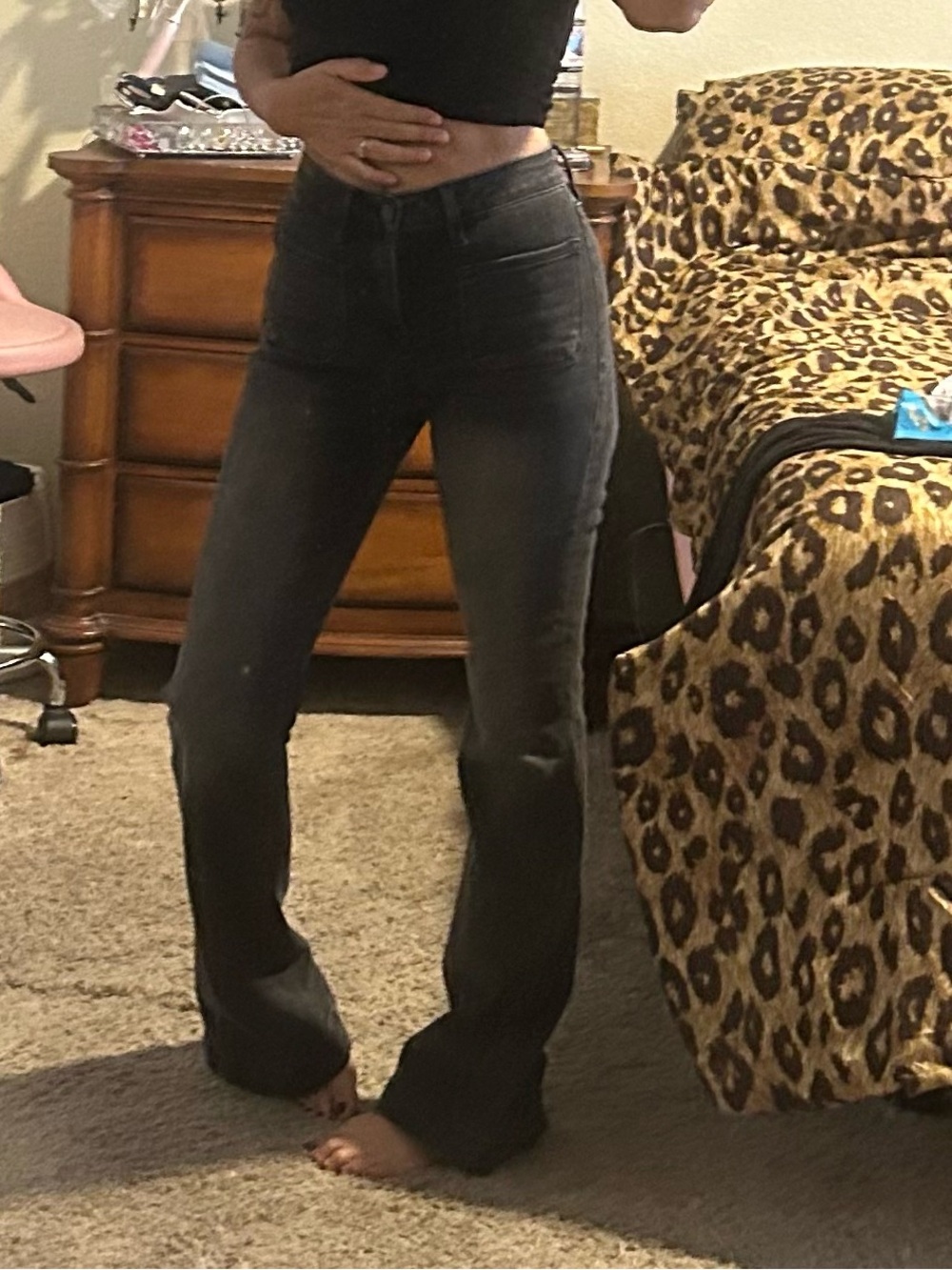 Flying Monkey Black Washed High Rise Flare Jeans | Size 25
🖤 New Without Tags –